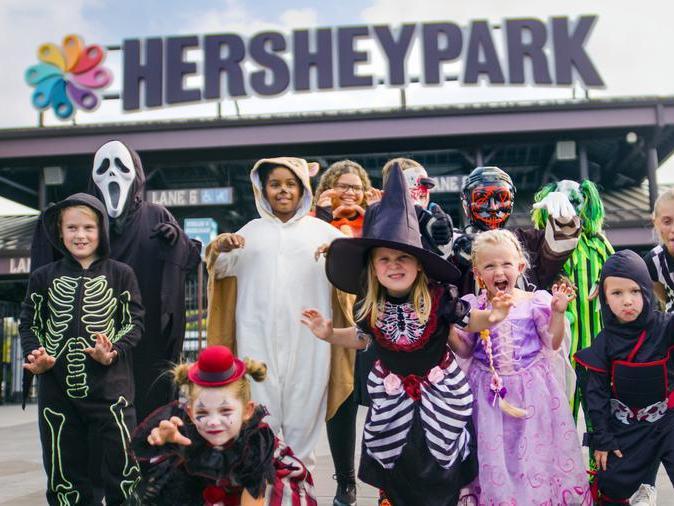 Kids in costumes.